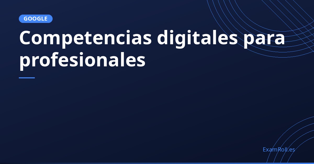 Competencias digitales para profesionales