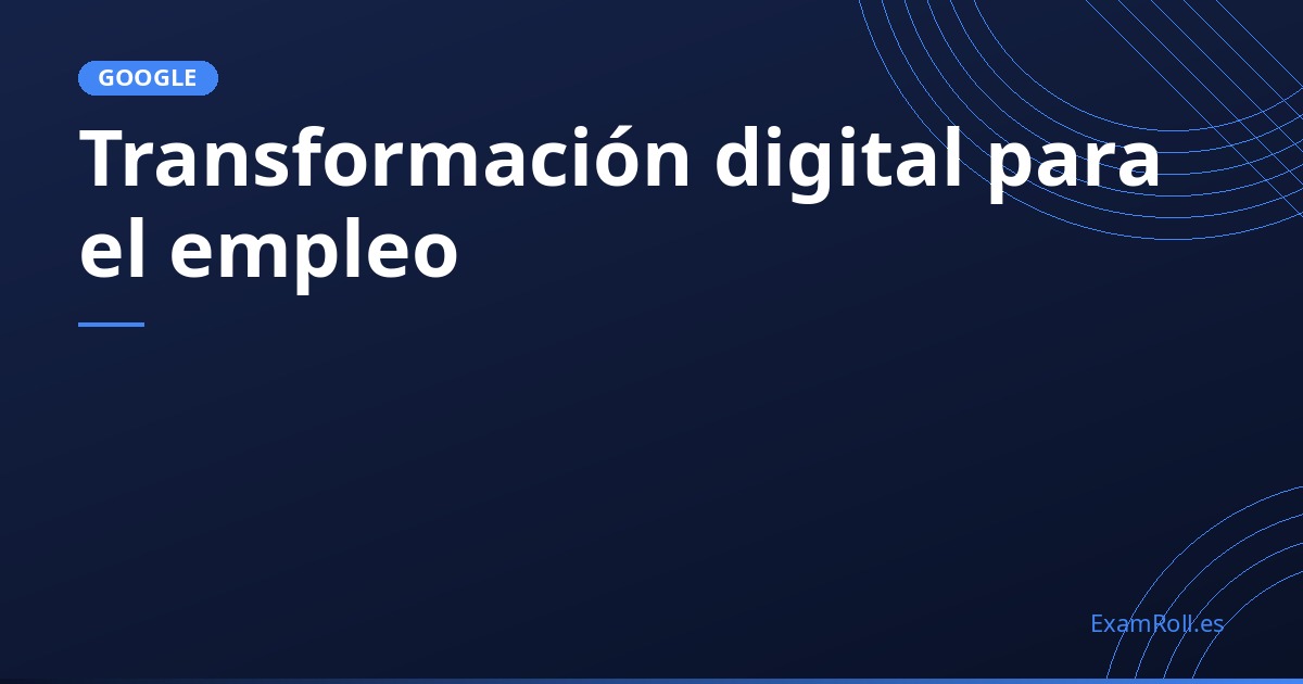 Transformación digital para el empleo